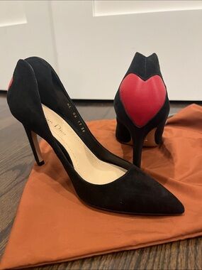 Dior Black Suede Pointed Pumps with Sculpted Heel